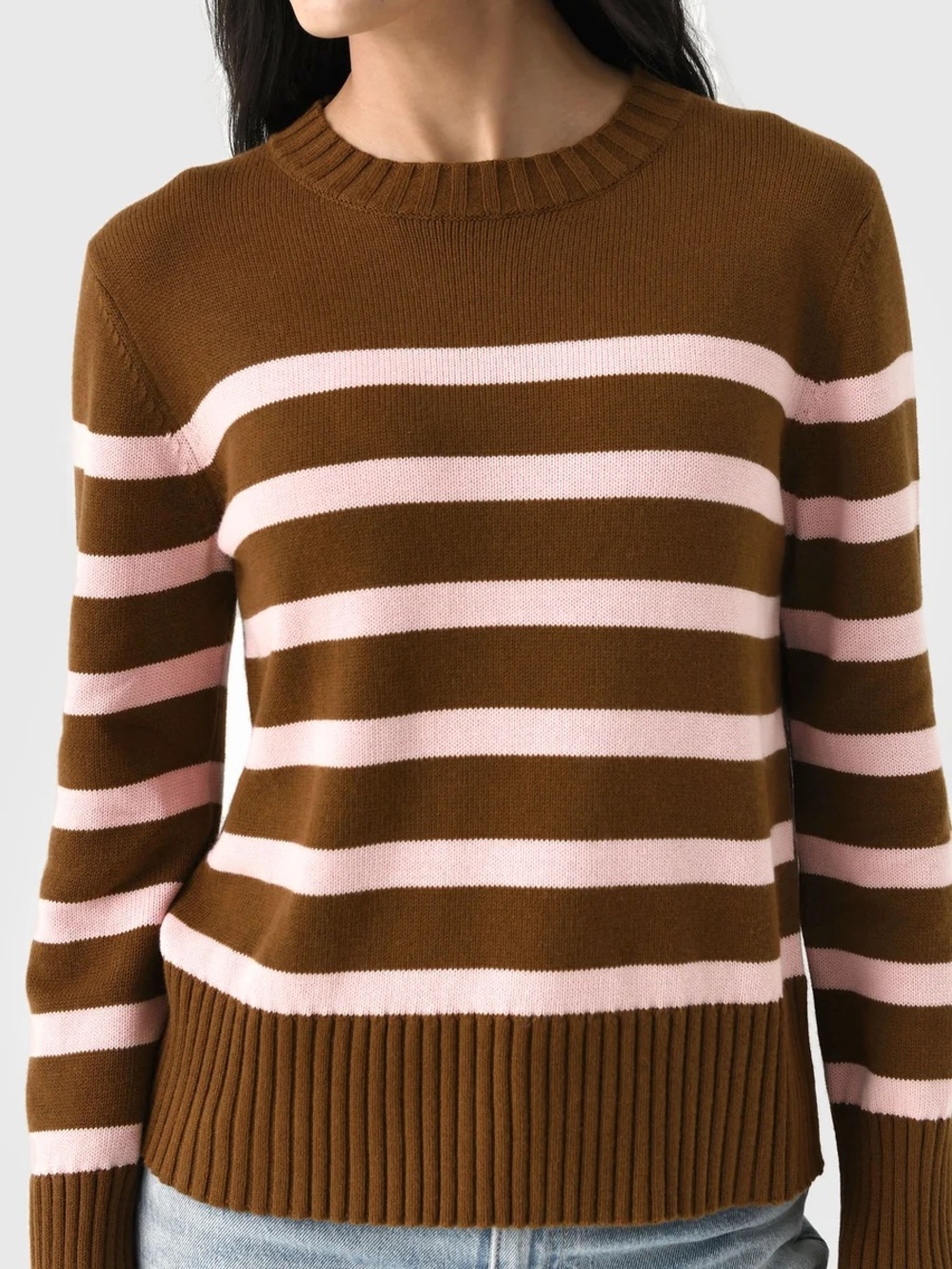 MVG Women's Cotton Cashmere Crewneck Sweater